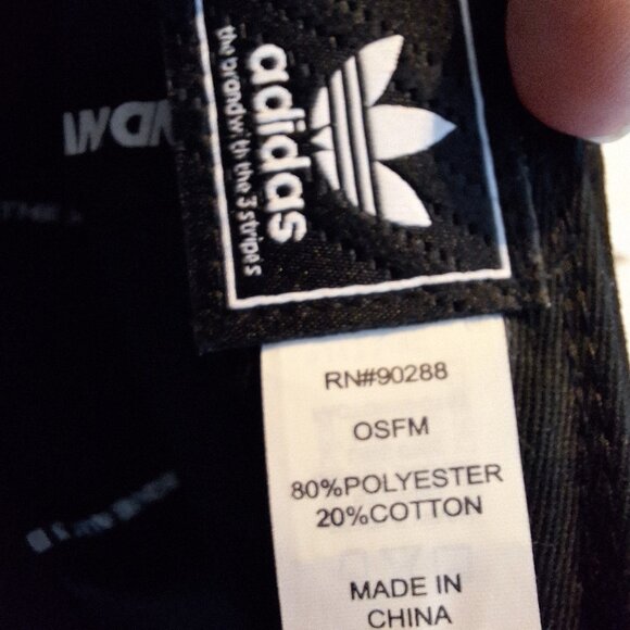 Adidas Micro Suede Mens Relaxed Strapback Black Cap White Trefoil Logo - Picture 5 of 8